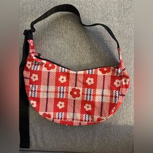 Baggu x Sandy Liang Medium Crescent Bag Flower Market Plaid (NWT)